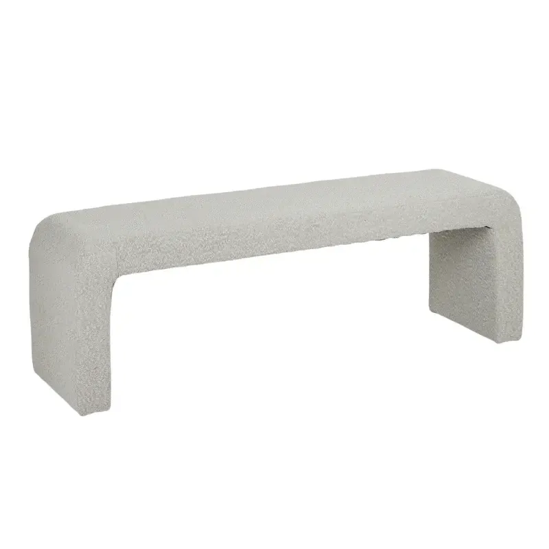 OTT 0016 - Ottoman - Presley Ivory Boucle Bench