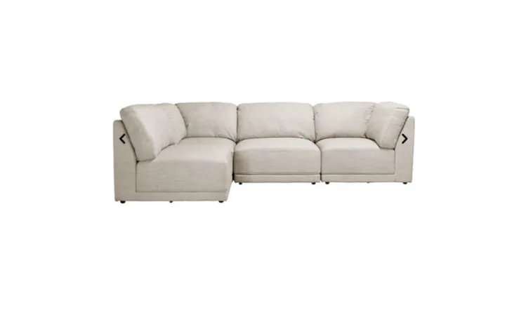 SF 6065 - Modular Sofa - Amelia Modular 4pce in light beige/oatmeal 2 Cnrs + 2 Middles