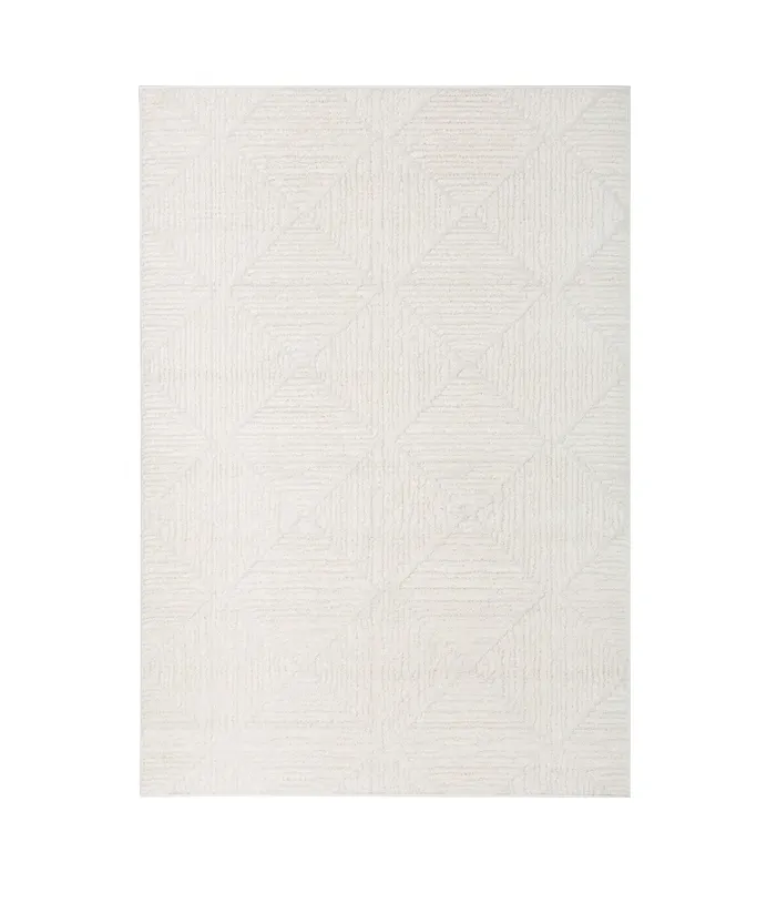 RG 0019 - Rug -  Extra Large - Shilo White Diamond Chequered Pattern (400cm x 300cm)