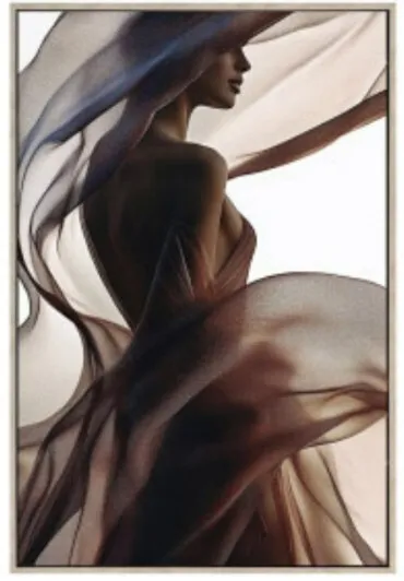 AW 0107 - Artwork - Large - Shadows B Framed Art - White Wash