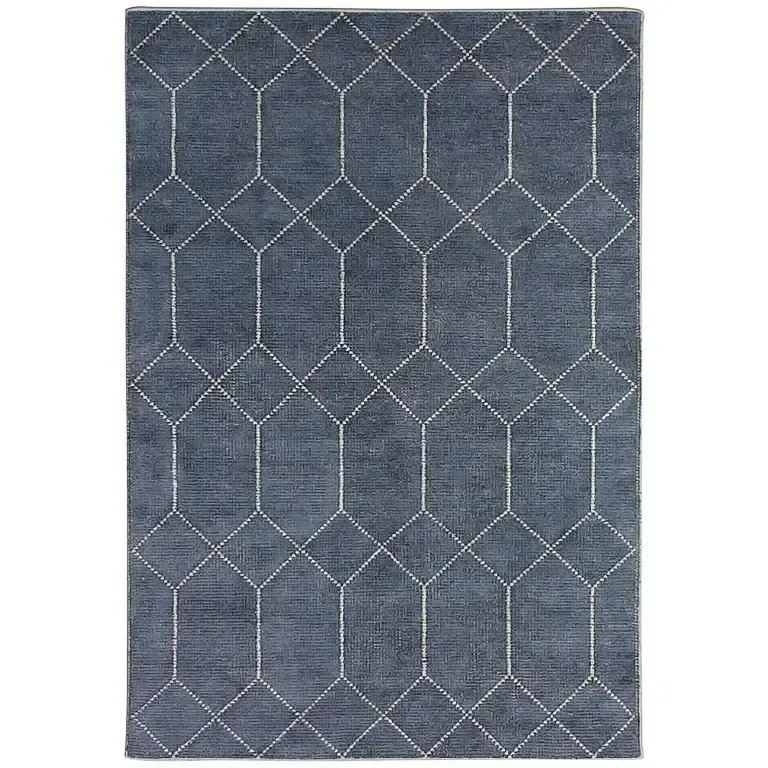 RG 7008 - Rug - Large - Silver & White Geometric Vernon (240cm x 320cm)