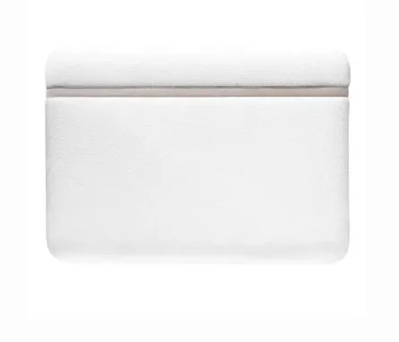 BH 0084 - White Boucle Curved Profile Queen Bedhead with Latte Velvet Panel