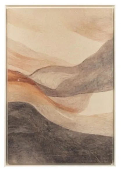 AW 0108 - Artwork - Large - Dunes B Textile Art Framed - Natural