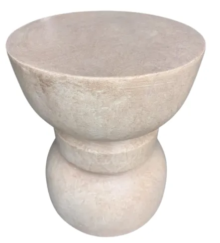ST 0085 - Side Table - Travertine Look