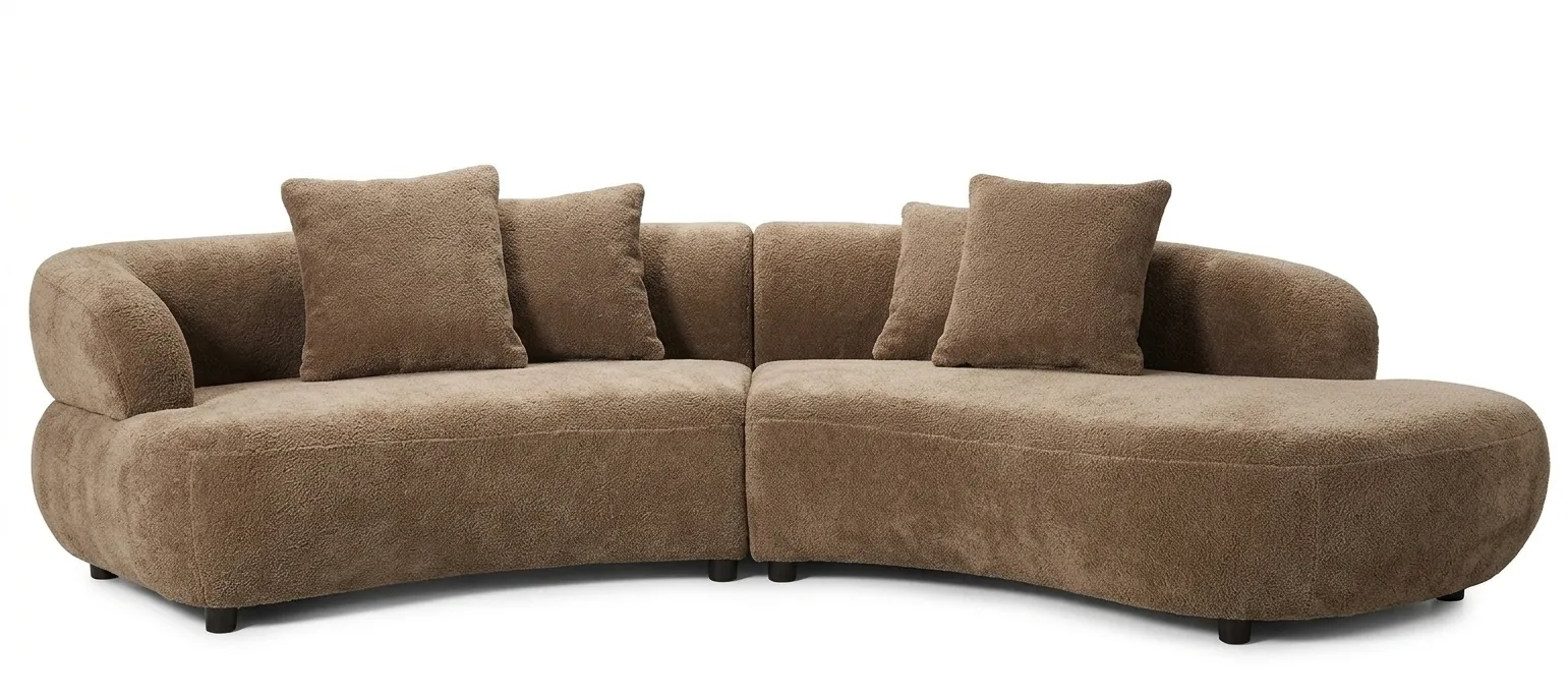 SF 0036 -  Sofa - Fyre 2-Piece Modular Sofa Mocha