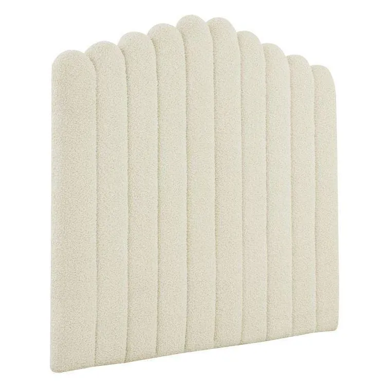 BH 0048 - King Bedhead - Blake Cream Fabric Staggered Panelling Modern Styling