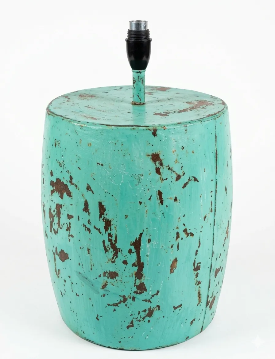 LP 5010 - Table Lamp - Metal Green with Stripped Paint