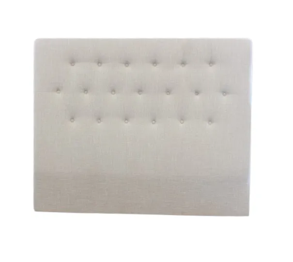 BH 3271 - Queen Bedhead - Natural White Studded Fabric - Sirius 035