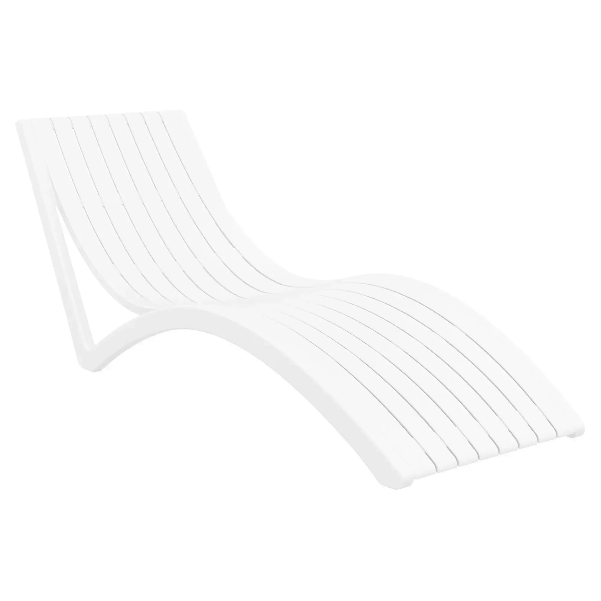 SL 0003 - Outdoor - Sunlounge - White Polypropylene S Shape
