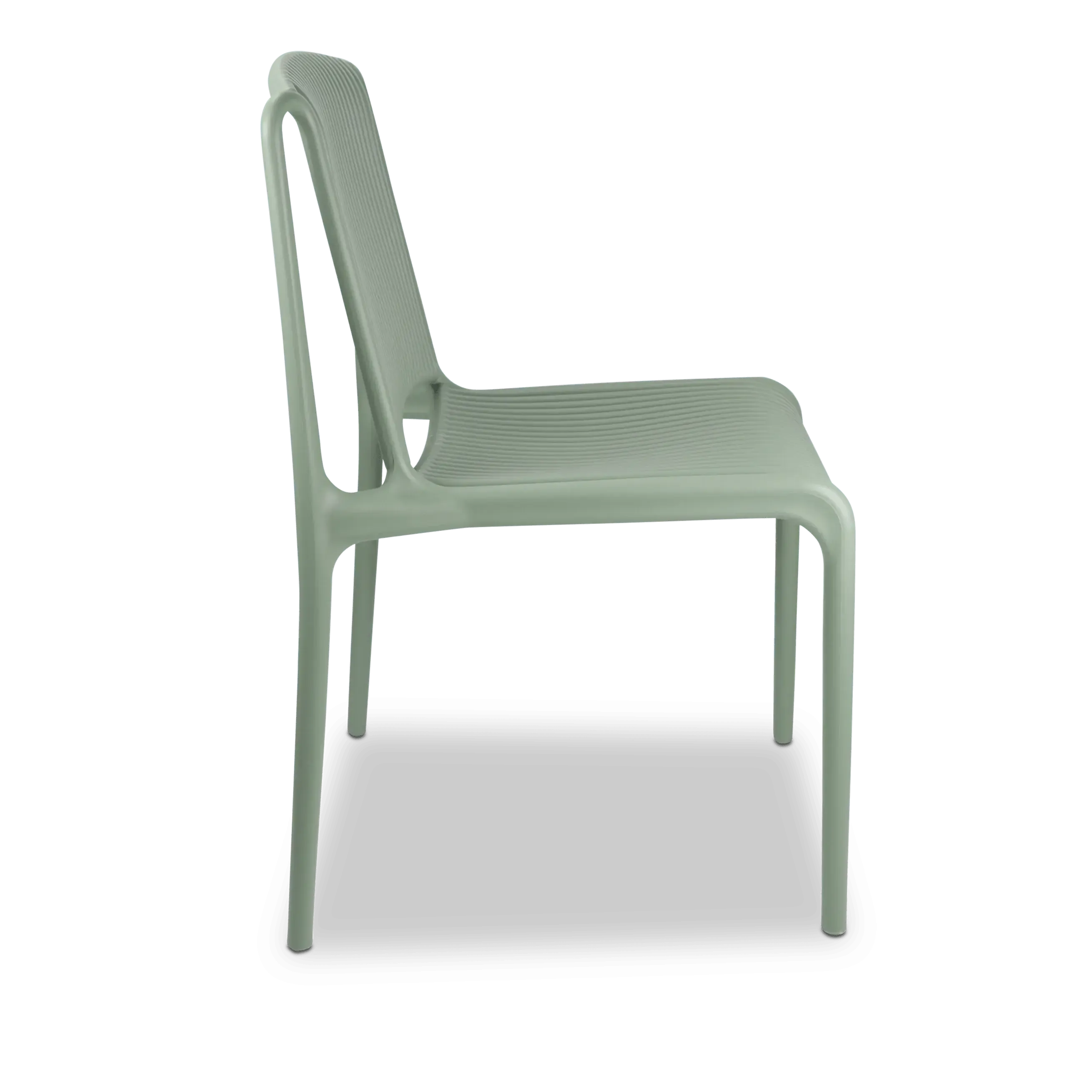 OD DC 0006 - Outdoor Dining Chair - Slatted Propylene in Sage Green