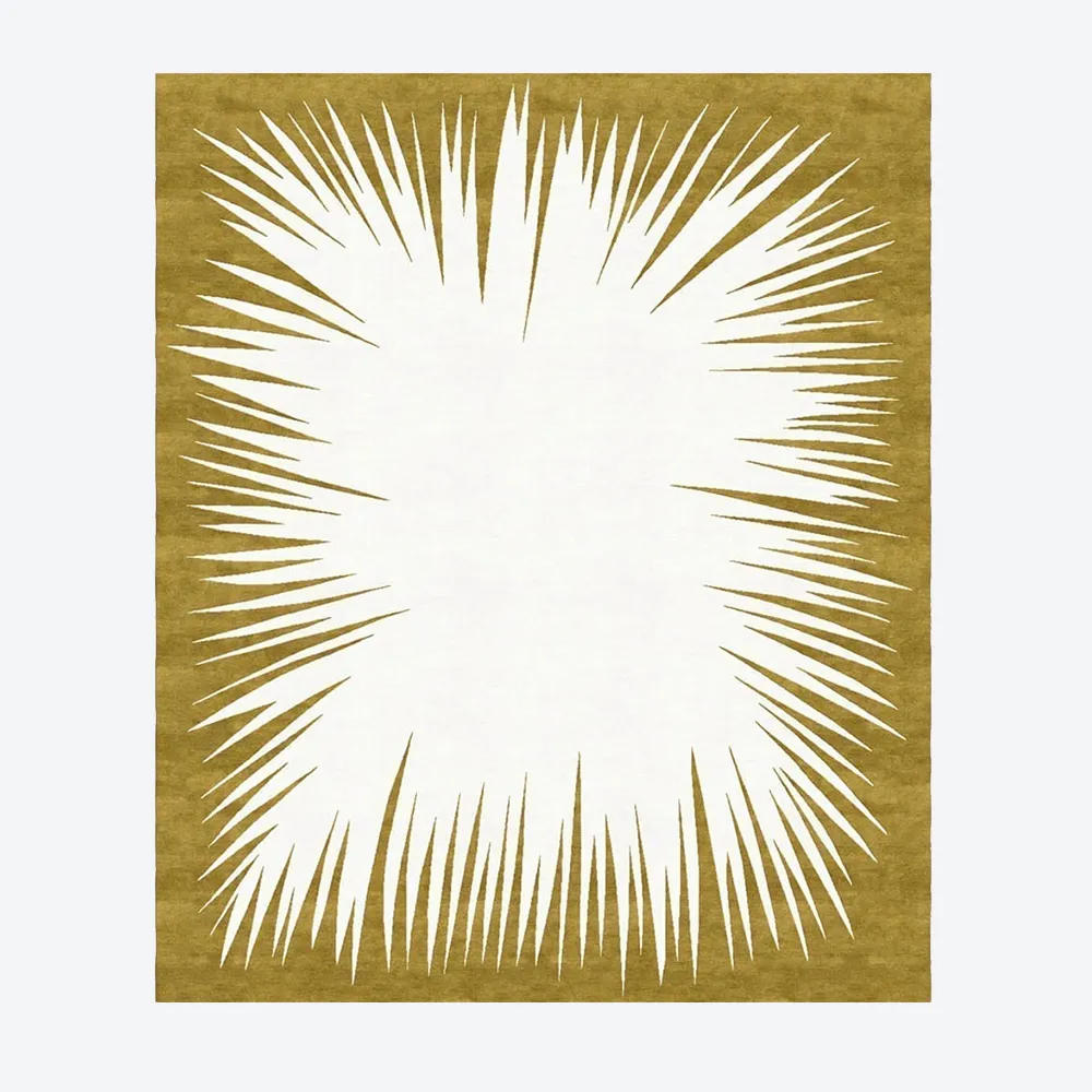 RG 0041 - Rug -  Small - Mustard with White Splatter Feature (150cm x 240cm)