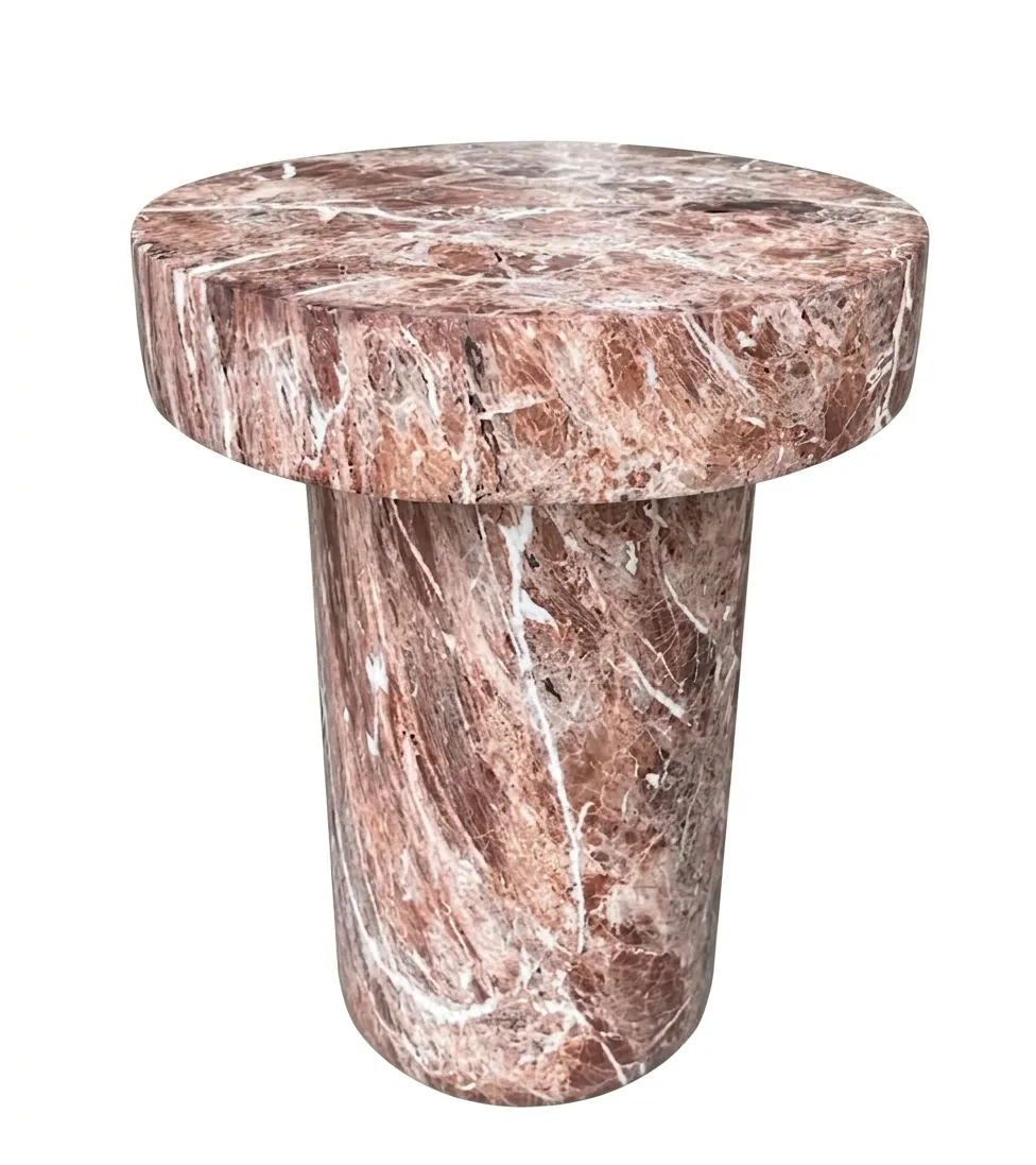 ST 0089 - Side Table - Harvey MGO in Dark Brown Marble (40cm x 51cm)