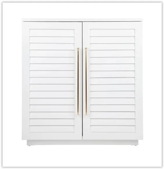 BF 1313 - Loft Oak White 2 Door Cabinet with Gold Handles - Standard Range