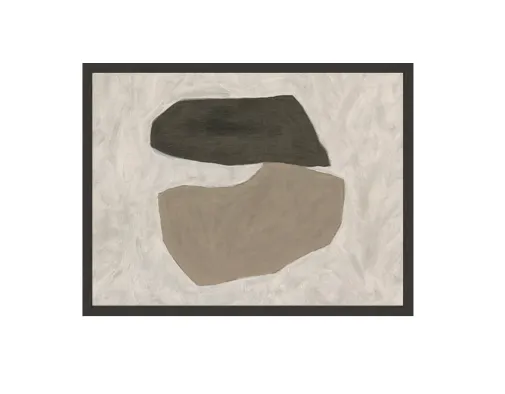 AW 0493 - Artwork - Medium - Abstract Organic Connections in Black Frame