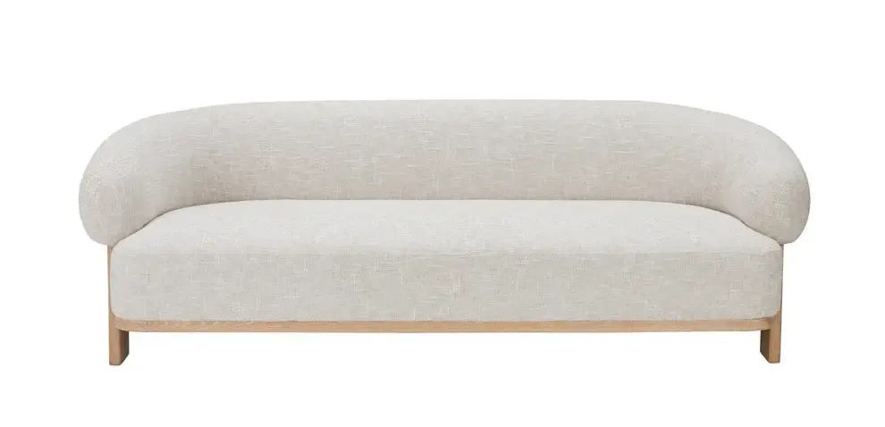 SF 1007 - Sofa - 3 Seater - Bonita Curved-Arm with Timber base 