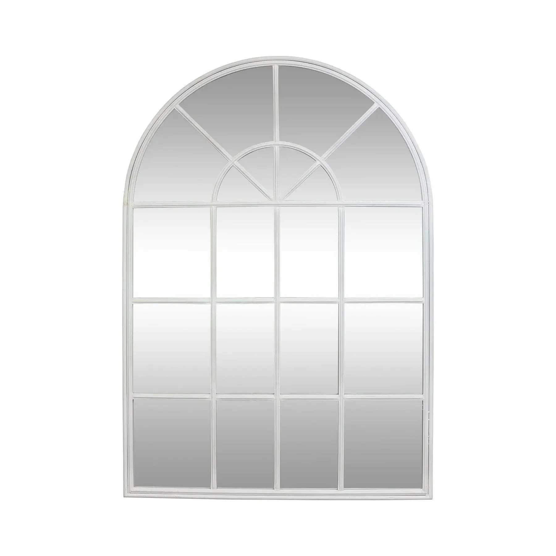 MIR 6099 - Mirror - Arch Window in White Metal Frame