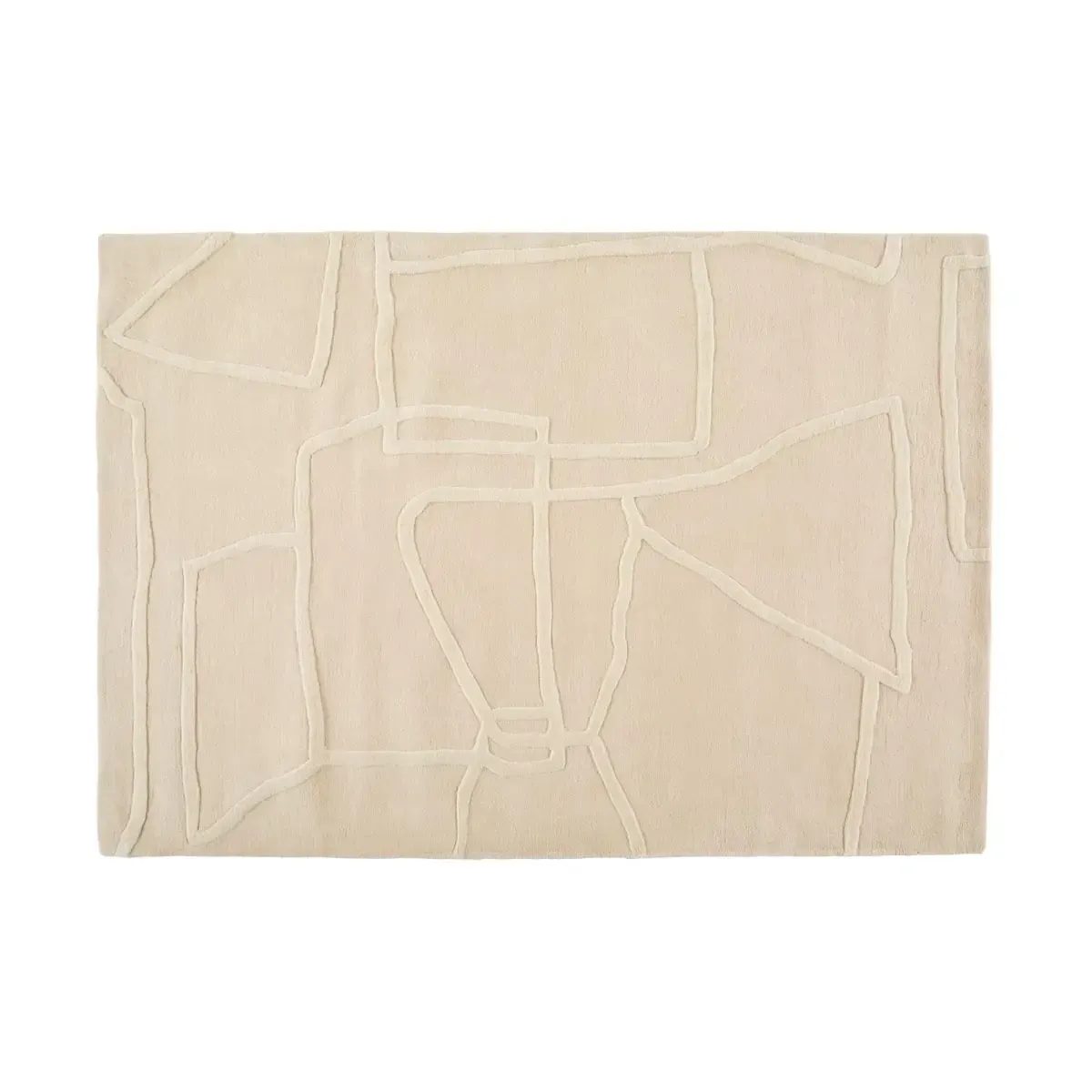 RG 0028 - Rug - Extra Large - Coco Republic Agoura Neutral Beige Colour with Raised Line Pattern (300cm x 400cm)