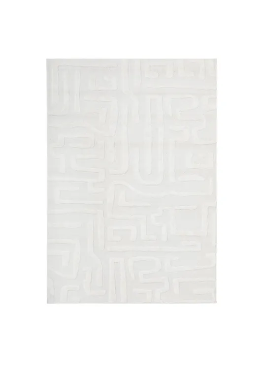 RG 0017 - Rug - Extra Large - White Abstract Line Pattern (400cm x 300cm)