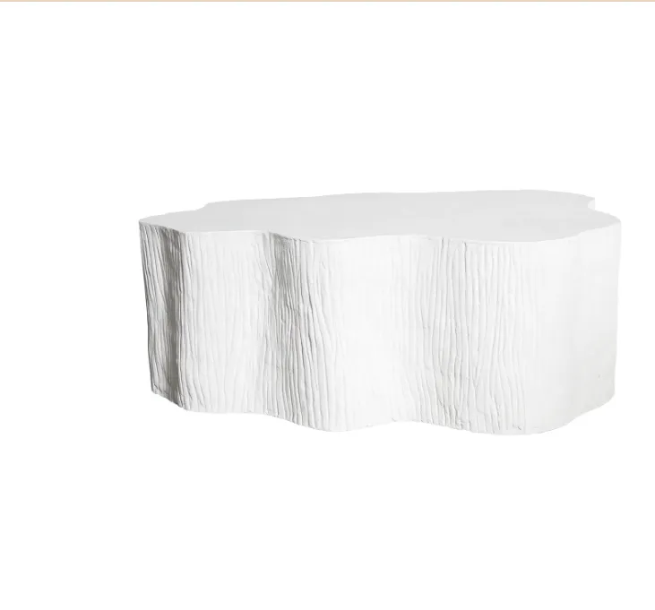 CT 0046 - Coffee Table - White Resin Natural Form