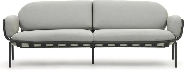OD SF 0078 - Outdoor - 3 Seater Sofa - Light Grey and Charcoal