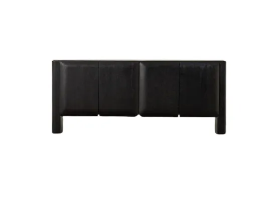 BF 1011 - Modernist Stained Black 4 Door Mango Wood Sideboard - Luxe Range