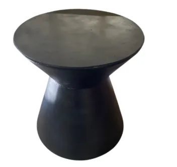 ST 9683 - Side Table - Black Concrete Hourglass