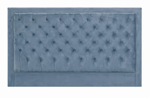 BH 6192 - Queen Bedhead - Dusty Blue Buttoned Velvet