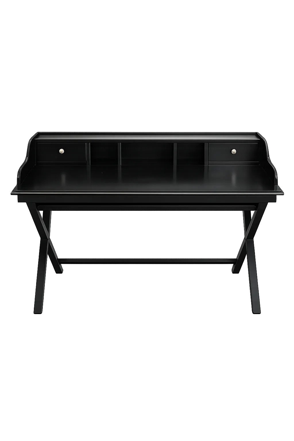 DSK 4135 - Desk - 2 Draw Black Timber Study Desk 