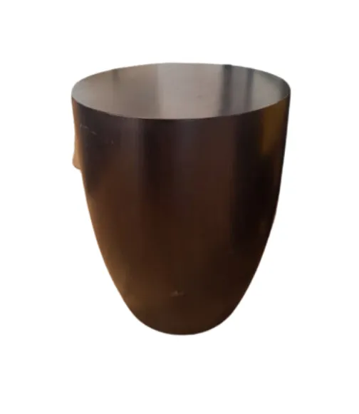 ST 3285 - Side Table - Dark Brown Round/Conical Solid Timber Drum