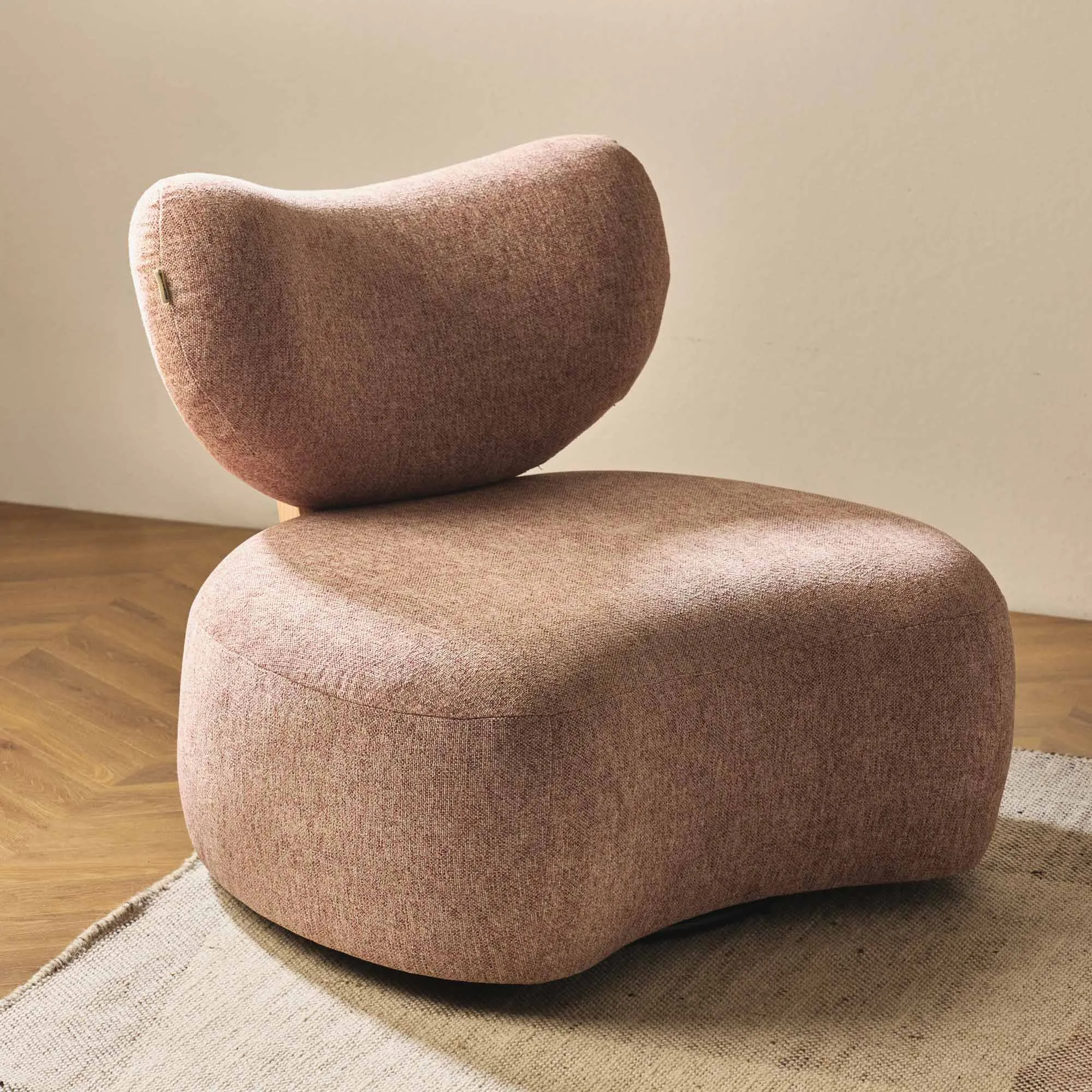 OC 0023 - Occasional Chair - Almos Swivel Chair in Berry