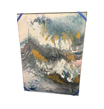 AW 0226 - Multi-Coloured Abstract Painting on Large Canvas