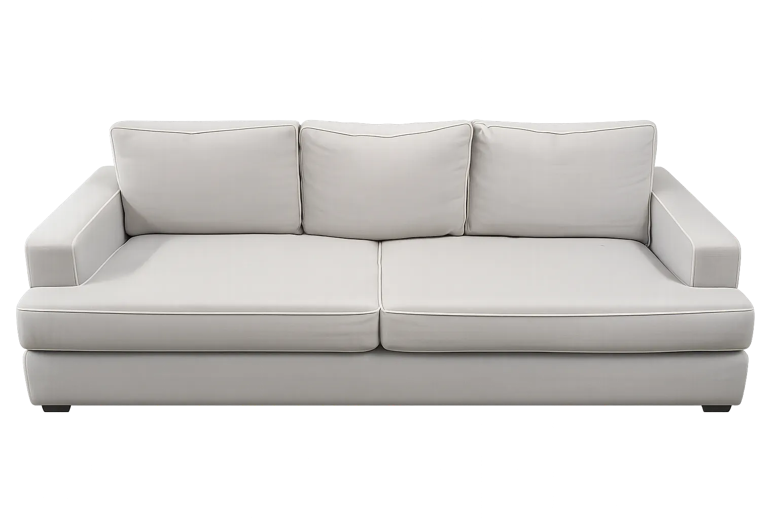 SF 3378 - Sofa - 3 Seater - Mint with Ivory Piping & Walnut Feet