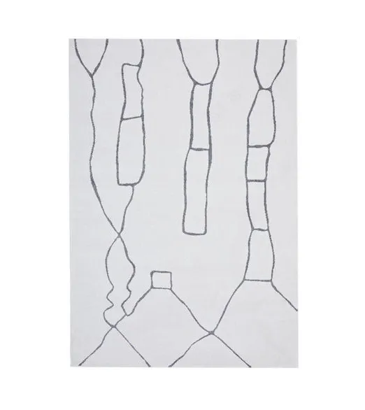RG 1818 - Rug - Large - Grey Geo Abstract Pattern (330cm x 240cm)