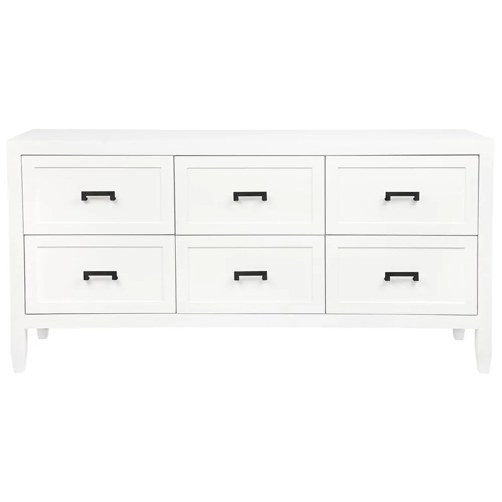 BF 1068 - Queens Series White Buffet with Black Handle Detailing - Standard Range
