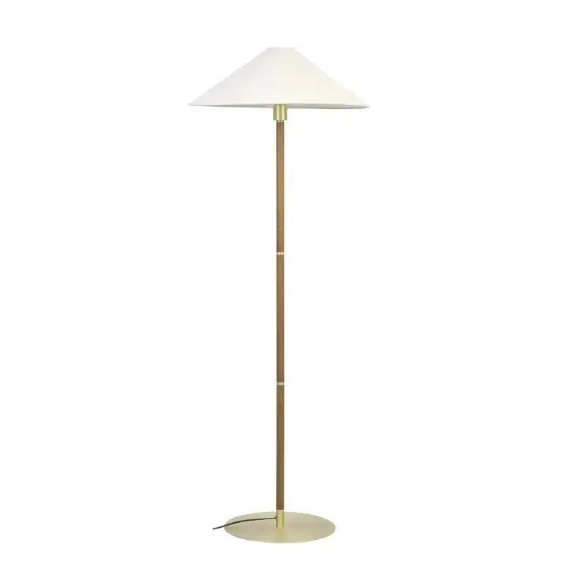 FL 0073 - Floor Lamp - Cone Shaped & Wooden