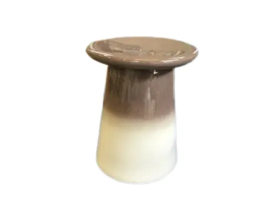 ST 6222 - Side Table - Ceramic  Cream/Brown Two Tone