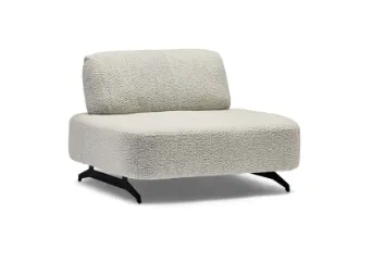 OC 0047 - Luxe Silver Boucle on Black Metal Legs Lounge Occasional Chair