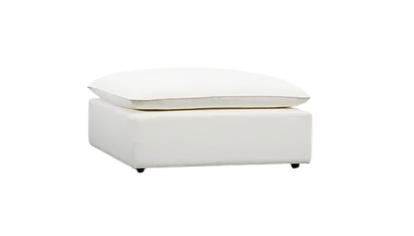 OTT 6512 - Ottoman - Linen & Brass Studded Regent Button Tufted Bench