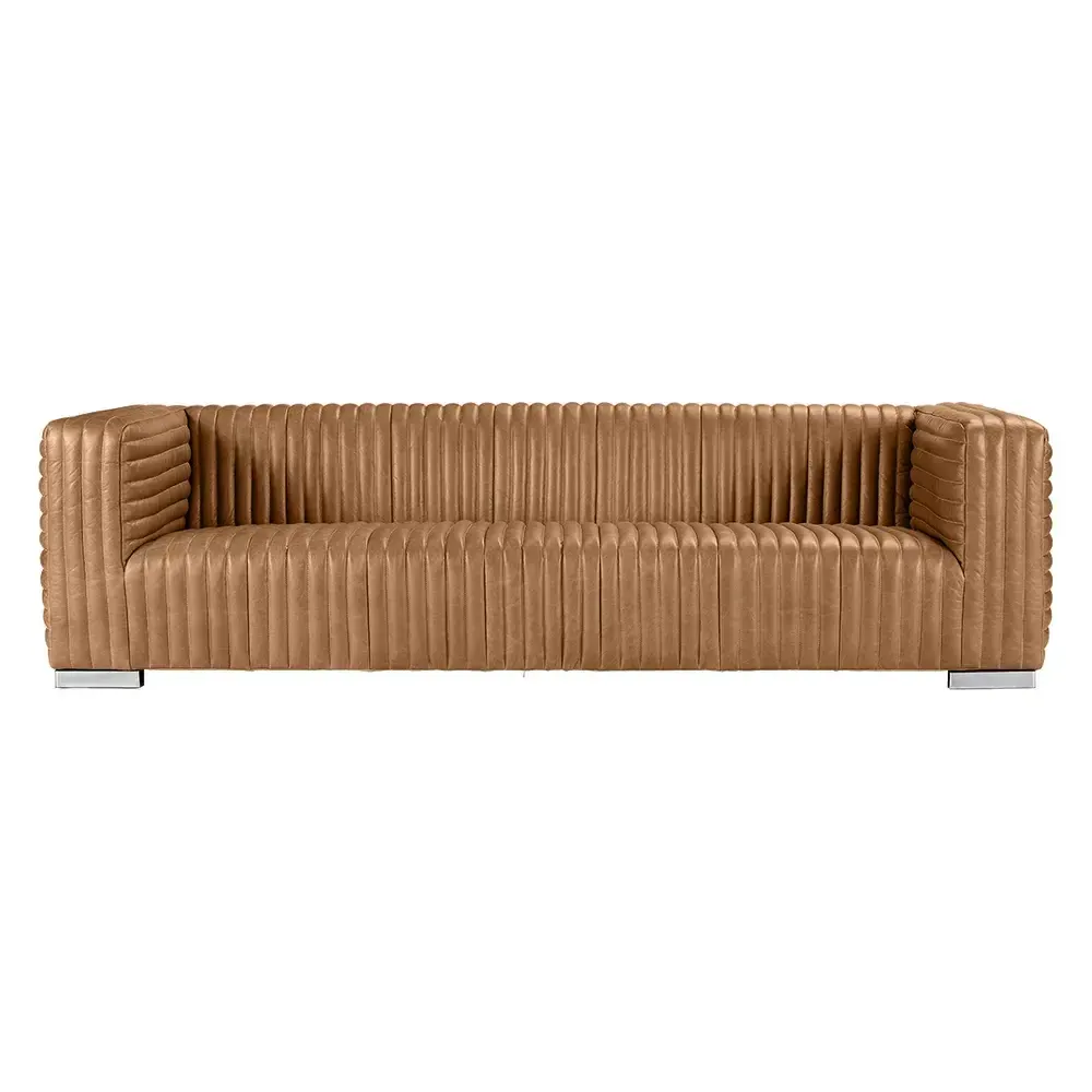 SF 0030 - Sofa - 3 Seater Sofa - Granger Light Brown Leather