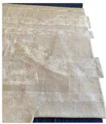 RG 0046 - Rug Large - Altering Pile Height Abstract Patterned in Sand (260cm x 340cm)
