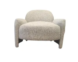 OC 0050 - Light Grey/Beige Curved Profile Occasional Chair