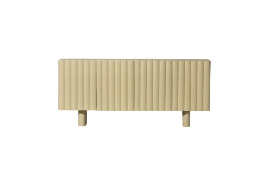 BF 0021 - Buttery Yellow Mango-Wood Sideboard with Panelled Front - Luxe