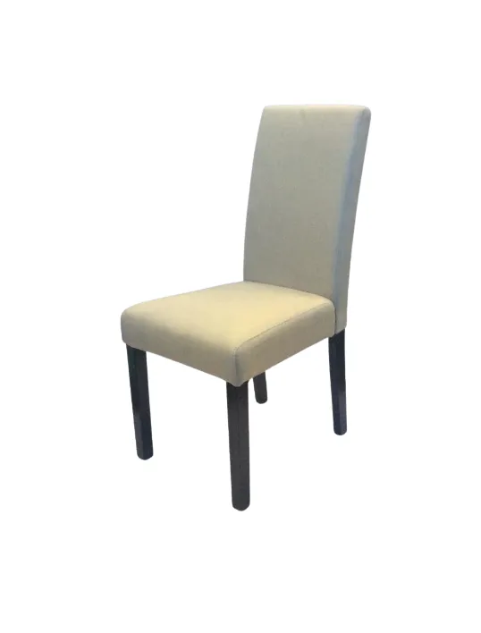 DC 0015 - Light Grey Upholstered Timber Frame High back Dining Chair