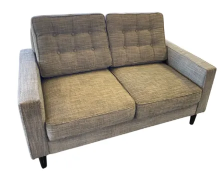 SF 9007 - Sofa - 2 Seater - Black & Grey Mottled Fabric 