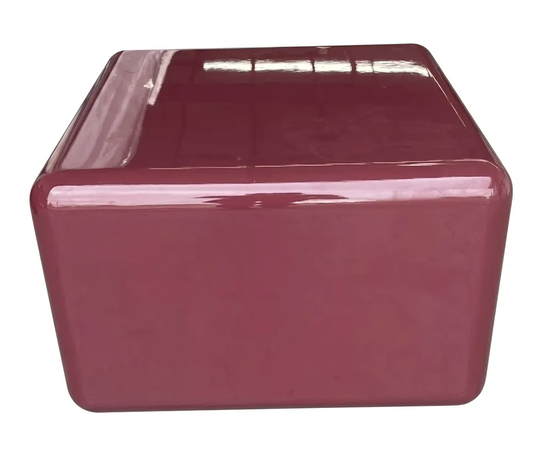 ST 0090 - Side Table - Square Low Gloss Burgundy