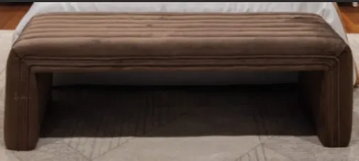 OTT 0015 - Ottoman - Brown Velvet Bench