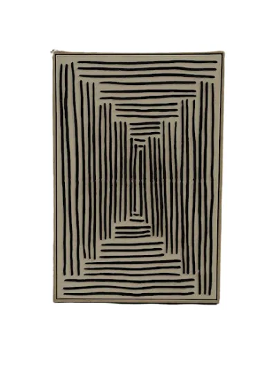 AW 0351B - Artwork - Medium - Tribal Lines Design in Black Frame