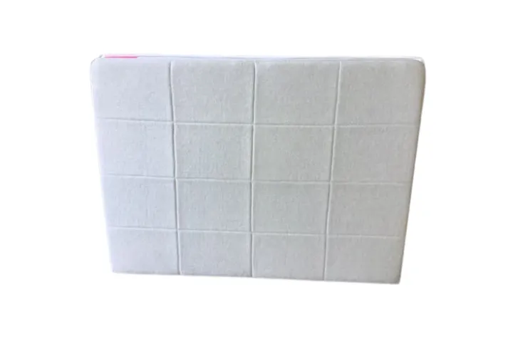 BH 7790 - Queen Bedhead - Oatmeal Fabric with Square Panelling 