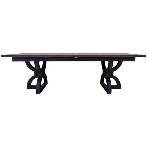 DT 0014 - Dining Table - Koffa Oak Rectangular Black Extendable
