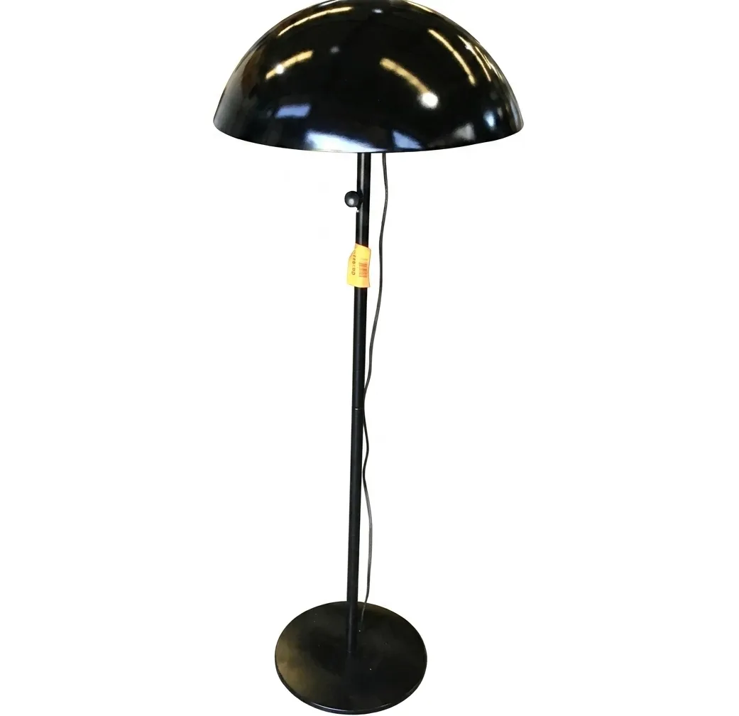 FL 9153 - Floor Lamp - Black with Large Canopy Metal Shade